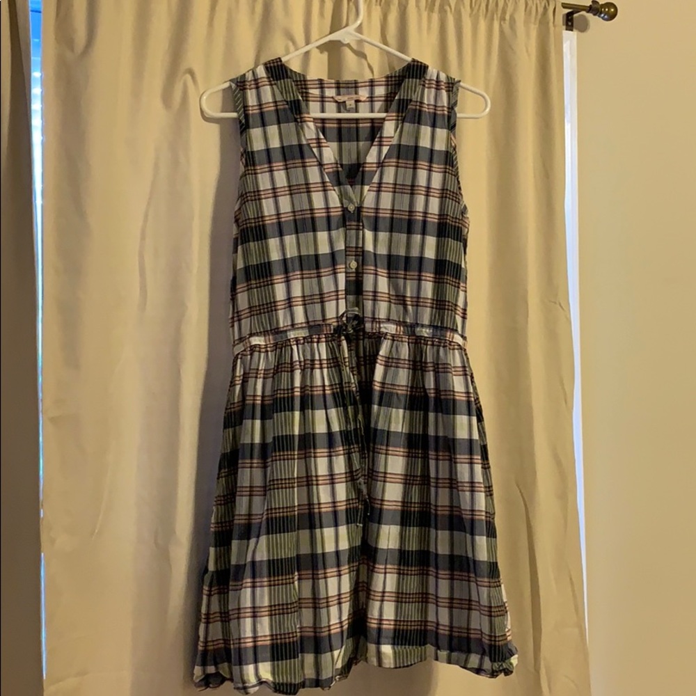 Plaid GAP tie waist dress, size 6